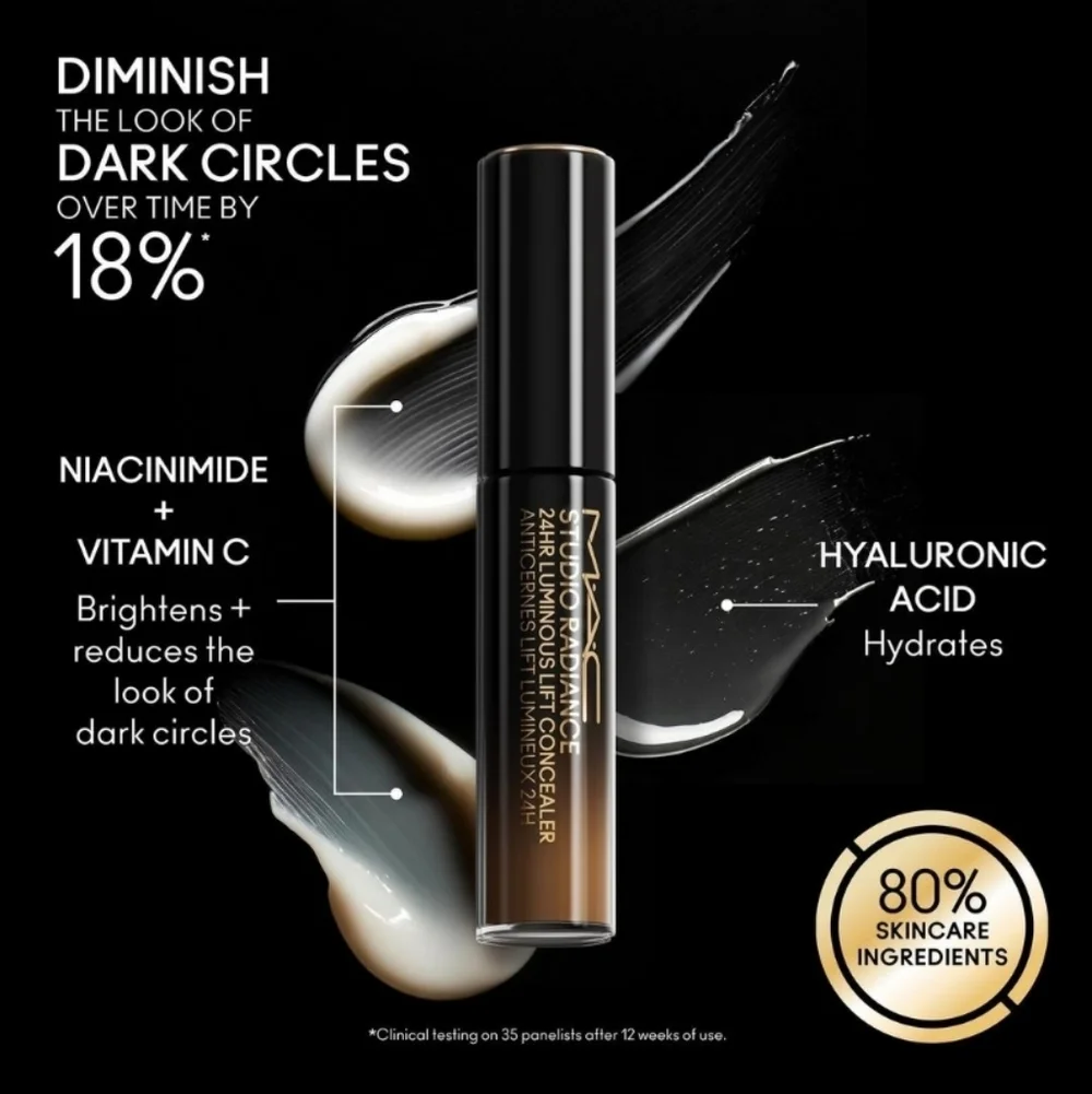 NC35 Mac Studio Radiance 24 Hour Luminous Lift Concealer Light Medium Peach BNIB